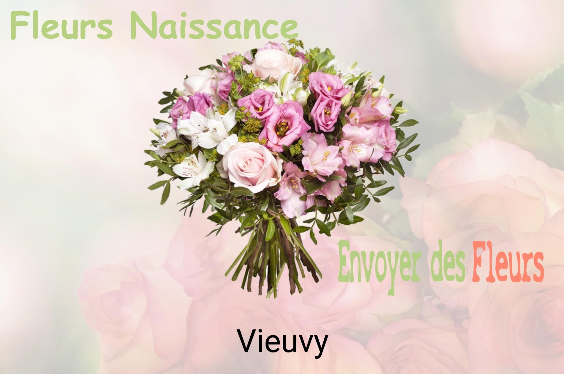 Bouquet de fleurs de naissance livré à Vieuvy