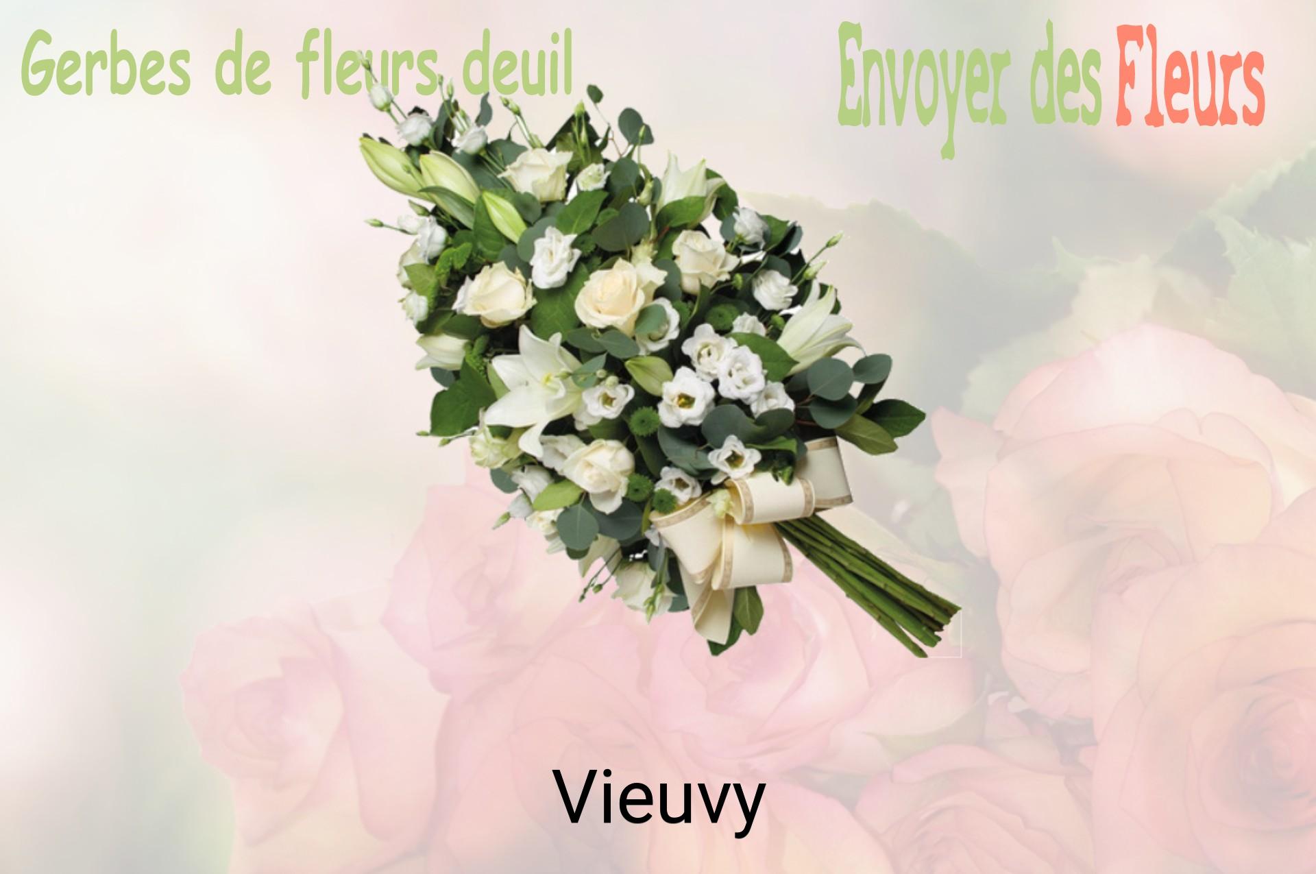 Gerbe de fleurs de deuil livrée à Vieuvy